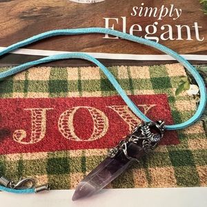 NEW Amethyst 6 point hexagonal necklace